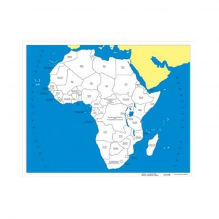 Контурная карта Африки - государства