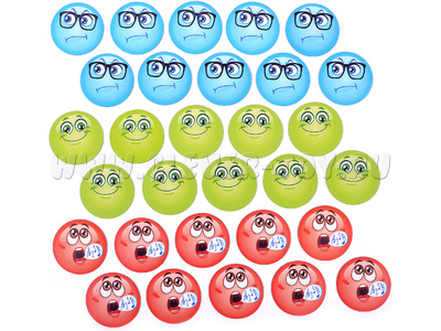 Набор магнитных смайликов (красный, зеленый и голубой)*