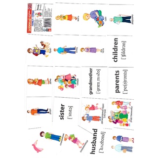 Набор из 20 карточек. Запоминай английские слова. Family. Семья