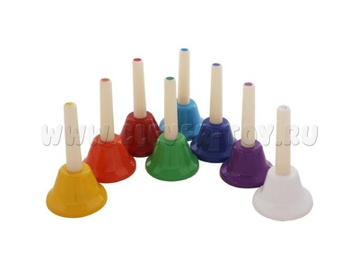 Набор колокольчиков с ручкой, 8 нот